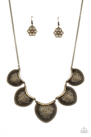 Paparazzi Accessories Garden Pixie - Brass Necklace