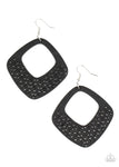 Paparazzi Accessories WOOD You Rather - Black Earrings