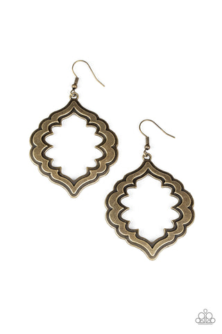 Paparazzi Accessories Taj Mahal Majesty - Brass Earrings