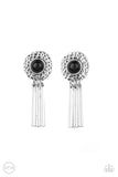 Paparazzi Accessories Desert Amulet - Black Clip-on Earrings