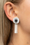 Paparazzi Accessories Desert Amulet - Black Clip-on Earrings