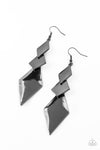 Paparazzi Accessories Danger Ahead - Black Earrings