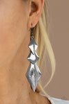 Paparazzi Accessories Danger Ahead - Black Earrings