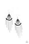 Paparazzi Accessories Floating on HEIR - Black Earrings