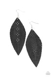 Paparazzi Accessories Wherever The Wind Takes Me - Black Earrings