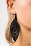 Paparazzi Accessories Wherever The Wind Takes Me - Black Earrings