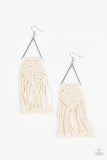 Paparazzi Accessories Macrame Jungle - White Earrings