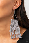 Paparazzi Accessories Macrame Jungle - Silver Earrings