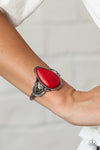 Paparazzi Accessories Blooming Oasis - Red Cuff Bracelet