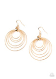 Paparazzi Accessories Elliptical Elegance - Gold Earrings