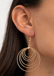 Paparazzi Accessories Elliptical Elegance - Gold Earrings