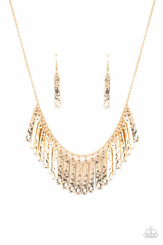 Paparazzi Accessories Metallic Muse - Gold Necklace