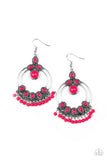 Paparazzi Accessories Palm Breeze - Pink Earrings