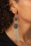 Paparazzi Accessories Medallion Mecca - Silver Earrings