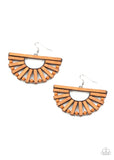 Paparazzi Accessories Wooden Wonderland - Brown Earrings [463]