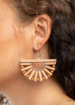 Paparazzi Accessories Wooden Wonderland - Brown Earrings [463]