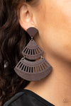 Paparazzi Accessories Oriental Oasis - Brown Earrings