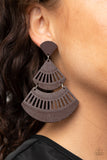 Paparazzi Accessories Oriental Oasis - Brown Earrings