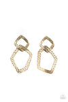 Paparazzi Accessories Scrap Yard - Brass Earrings