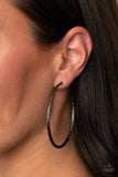 Paparazzi Accessoried Curved Couture - Black Hoop Earrings