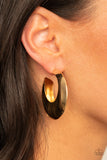 Paparazzi Accessories Chic CRESCENTO - Gold Hoop Earrings