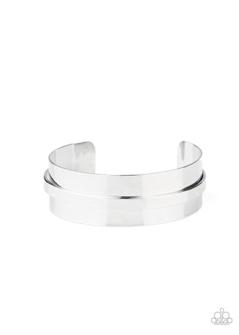 Paparazzi Accessories A HAUTE Number - Silver Cuff Bracelet