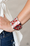 Paparazzi Accessories Garden Fiesta - Red Cuff Bracelet