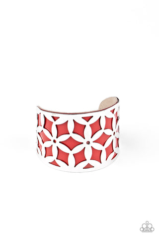 Paparazzi Accessories Garden Fiesta - Red Cuff Bracelet