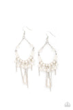 Paparazzi Accessories Party Planner Posh - White Earrings