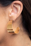 Paparazzi Accessories Flatten The Curve - Gold Earrings