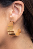 Paparazzi Accessories Flatten The Curve - Gold Earrings