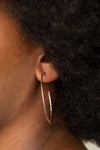 Paparazzi Accessories Inclined To Entwine - Rose Gold Earrings