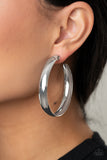 Paparazzi Accessories BEVEL In It - Silver Earrings