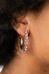 Paparazzi Accessories CLASSY is in Session - Pink Hoop Earring