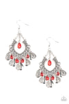 Paparazzi Accessories Musical Gardens - Red Earrings