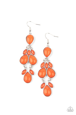 Paparazzi Accessories Superstar Social - Orange Earrings