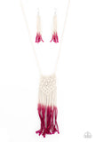 Paparazzi Accessories Surfin The Net - Pink Necklace