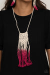 Paparazzi Accessories Surfin The Net - Pink Necklace