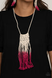 Paparazzi Accessories Surfin The Net - Pink Necklace