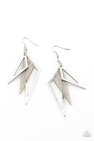 Paparazzi Accessories Evolutionary Edge - Silver Earrings