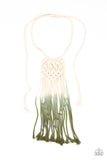 Paparazzi Accessories Surfin The Net - Green Macrame' Necklace