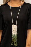 Paparazzi Accessories Surfin The Net - Green Macrame' Necklace