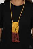 Paparazzi Accessories Look At MACRAME Now - Yellow Necklace