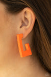 Paparazzi Accessories The Girl Next OUTDOOR - Orange Earrings