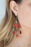 Paparazzi Accessories Clear The HEIR - Orange Earrings