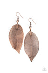 Paparazzi Accessories Leafy Legacy - Copper Earrings