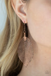 Paparazzi Accessories Leafy Legacy - Copper Earrings