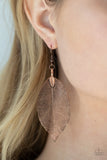 Paparazzi Accessories Leafy Legacy - Copper Earrings