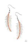 Paparazzi Accessories Fearless Flock - Orange Earrings