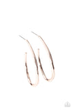 Paparazzi Accessories Totally Hooked - Rose Gold Earrings